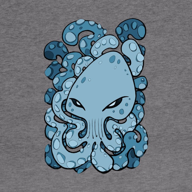 Octopus Squid Kraken Sea Creature - Sailor Blue by BigNoseArt